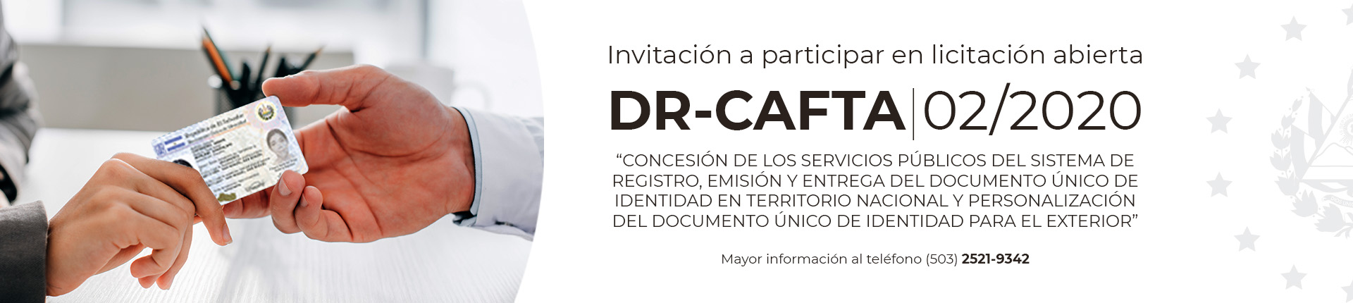 Licitación Abierta Nº DRCAFTA02/2020- RNPN